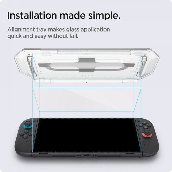 Spigen Nintendo Switch 2 Skärmskydd GLAS.tR EZ Fit 2-pack