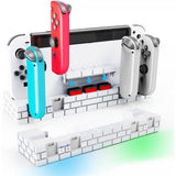 Nintendo Switch Laddningsdocka för Joy-Cons med Spelförvaring Brun