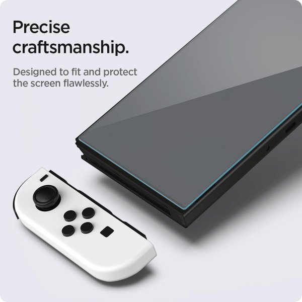 Spigen Nintendo Switch OLED Skärmskydd GLAS.tR EZ Fit 2-pack