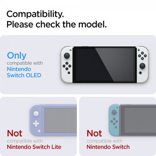 Spigen Nintendo Switch OLED Skärmskydd GLAS.tR EZ Fit 2-pack