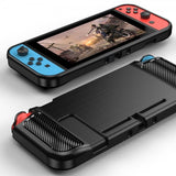 Nintendo Switch Skal Borstad Kolfibertextur Svart