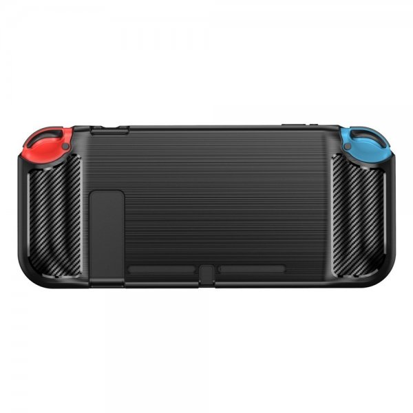 Nintendo Switch Skal Borstad Kolfibertextur Svart