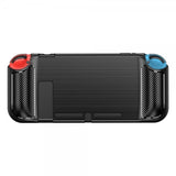 Nintendo Switch Skal Borstad Kolfibertextur Svart