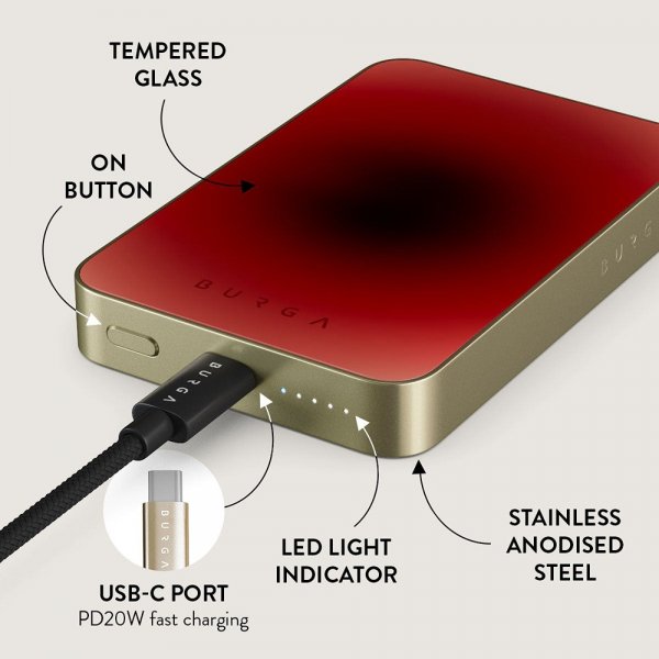 Burga Powerbank MagSafe 5000 mAh No Talking Gold