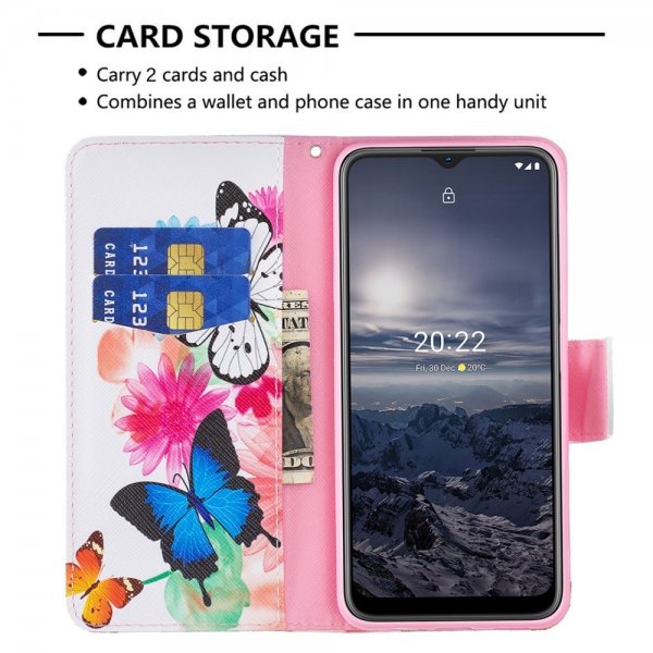 Nokia G11/G21 Fodral Motiv Två Fjärilar
