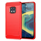 Mofi Nokia XR20 Skal Borstad Kolfibertextur Röd