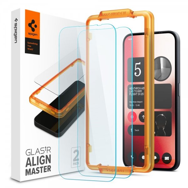 Spigen Nothing Phone (2a) Skärmskydd GLAS.tR ALIGNmaster 2-pack