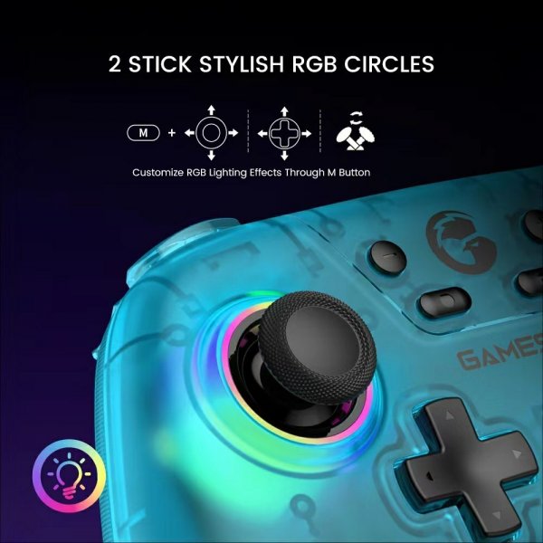 GameSir Nova HD Rumble Spelkontroll 2.4G Neon Teal
