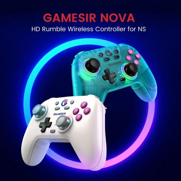 GameSir Nova HD Rumble Spelkontroll 2.4G Neon Teal