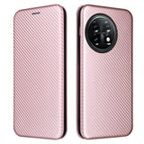 OnePlus 11 Fodral Kolfibertextur Roseguld