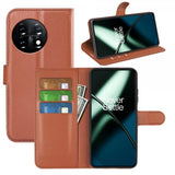 OnePlus 11 Fodral Litchi Brun