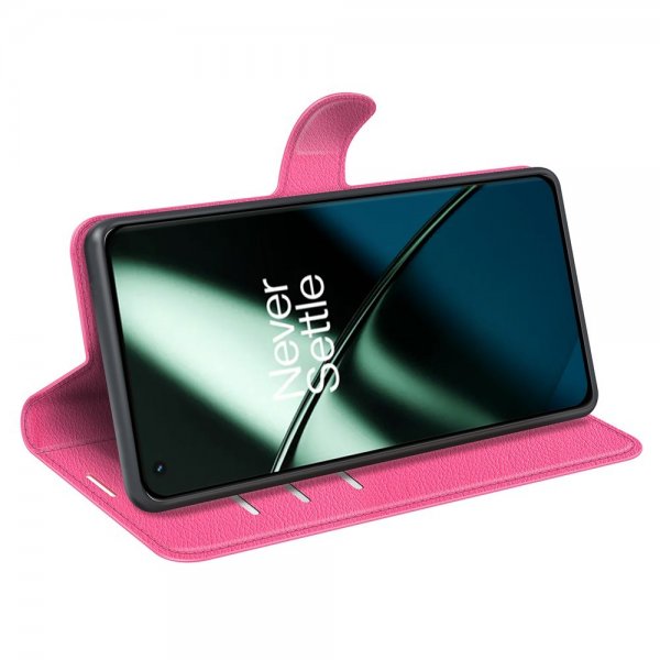 OnePlus 11 Fodral Litchi Magenta