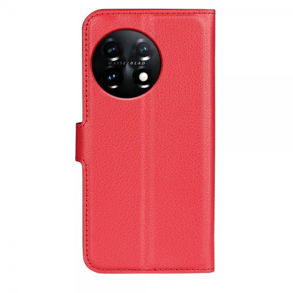 OnePlus 11 Fodral Litchi Röd