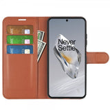 OnePlus 12 Fodral Litchi Brun