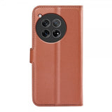 OnePlus 12 Fodral Litchi Brun