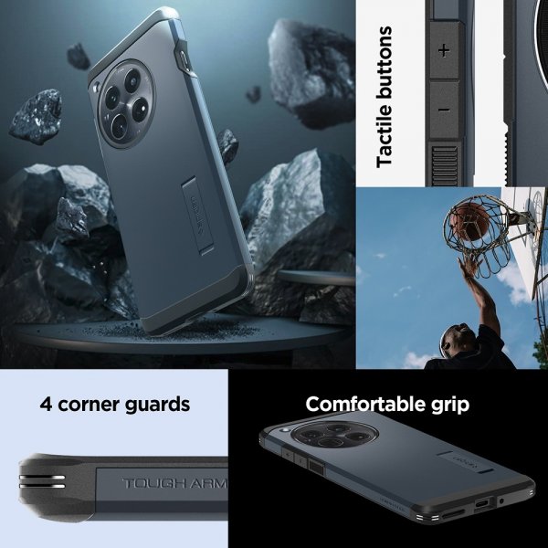Spigen OnePlus 12 Skal Tough Armor Metal Slate