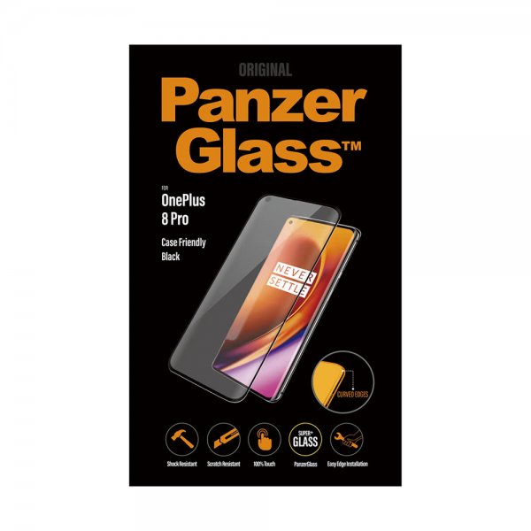 PanzerGlass OnePlus 8 Pro Skärmskydd CaseFriendly Curved Edges