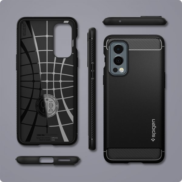 Spigen OnePlus Nord 2 5G Skal Rugged Armor Matte Black