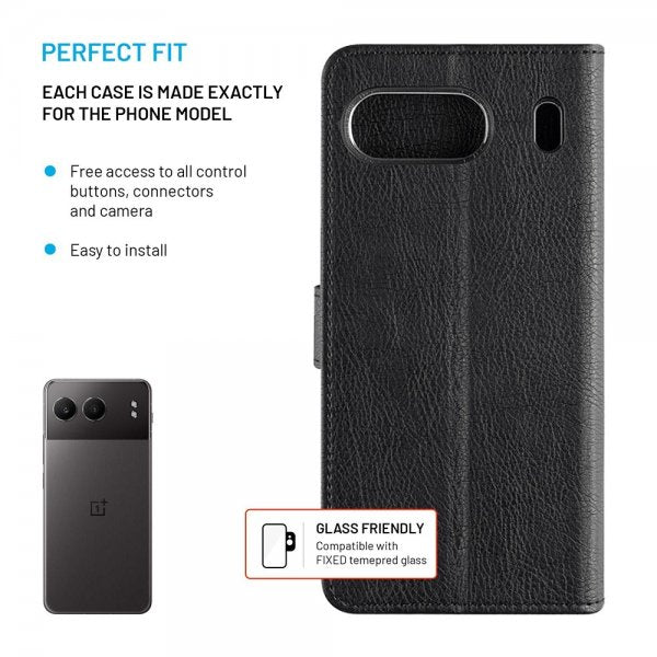 Fixed OnePlus Nord 4 Fodral Opus Book Svart
