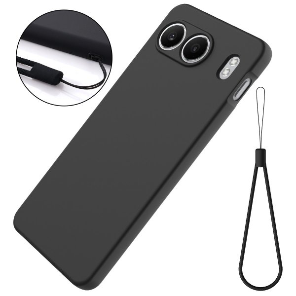 OnePlus Nord 4 Skal med Strap Silikon Svart
