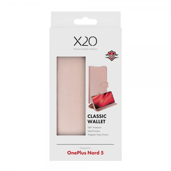 X2O OnePlus Nord 5 Fodral Classic Wallet Roseguld