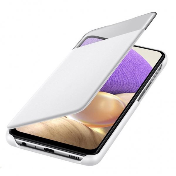 Samsung Original Galaxy A32 5G Fodral Smart S View Wallet Cover Vit