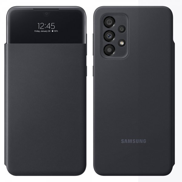 Samsung Original Galaxy A33 5G Fodral Smart S View Wallet Cover Svart