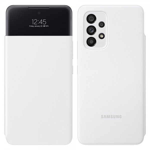 Samsung Original Galaxy A53 5G Fodral Smart S View Wallet Cover Vit