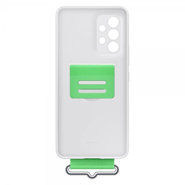 Samsung Original Galaxy A53 5G Skal Silicone Cover with Strap Vit