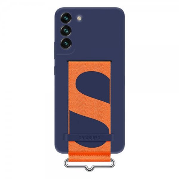 Samsung Original Galaxy S22 Plus Skal Silicone Cover with Strap Navy
