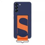 Samsung Original Galaxy S22 Plus Skal Silicone Cover with Strap Navy