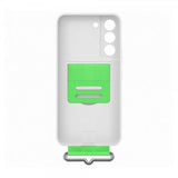 Samsung Original Galaxy S22 Skal Silicone Cover with Strap Vit