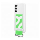 Samsung Original Galaxy S22 Skal Silicone Cover with Strap Vit