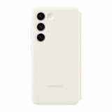 Samsung Original Galaxy S23 Fodral Smart View Wallet Case Cream