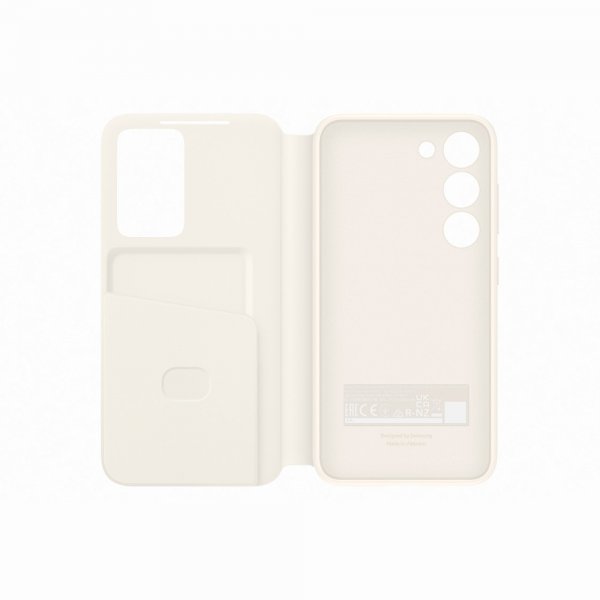 Samsung Original Galaxy S23 Fodral Smart View Wallet Case Cream