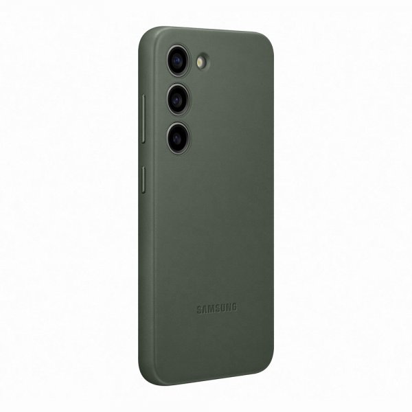 Samsung Original Galaxy S23 Skal Leather Cover Grön