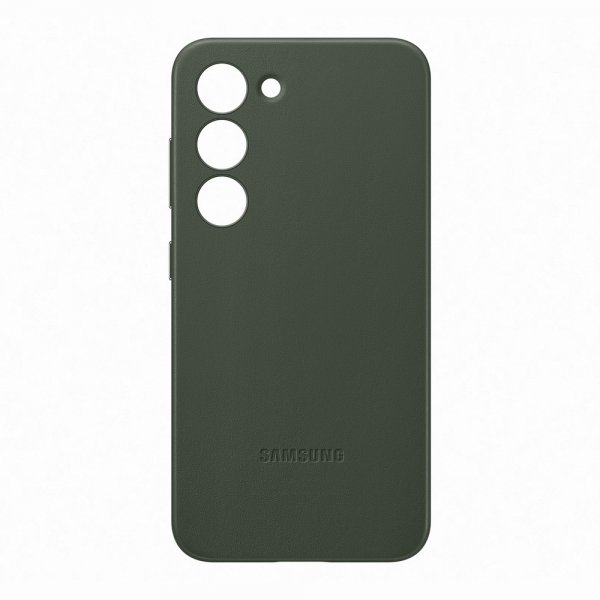 Samsung Original Galaxy S23 Skal Leather Cover Grön
