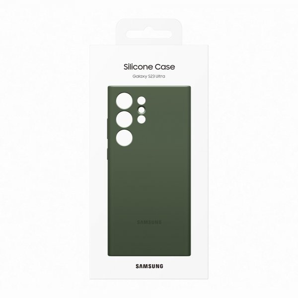 Samsung Original Galaxy S23 Ultra Skal Silicone Cover Khaki