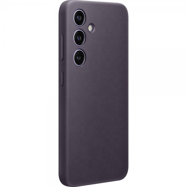Samsung Galaxy S24 Skal Vegan Leather Case Dark Violet