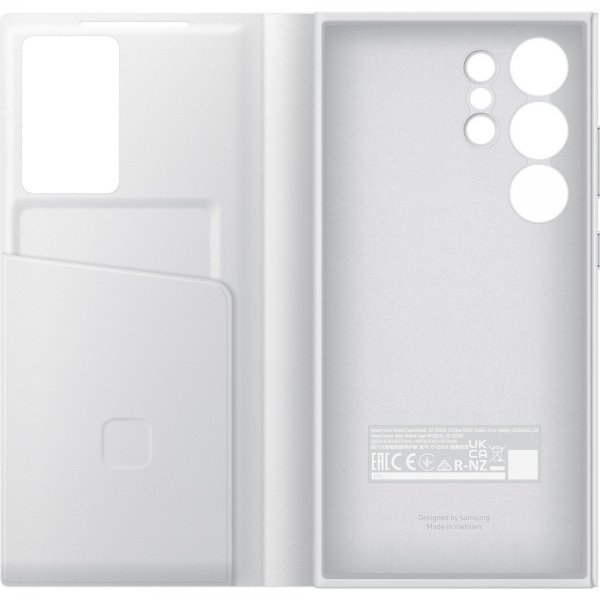Samsung Original Galaxy S24 Ultra Fodral Smart View Wallet Case Vit