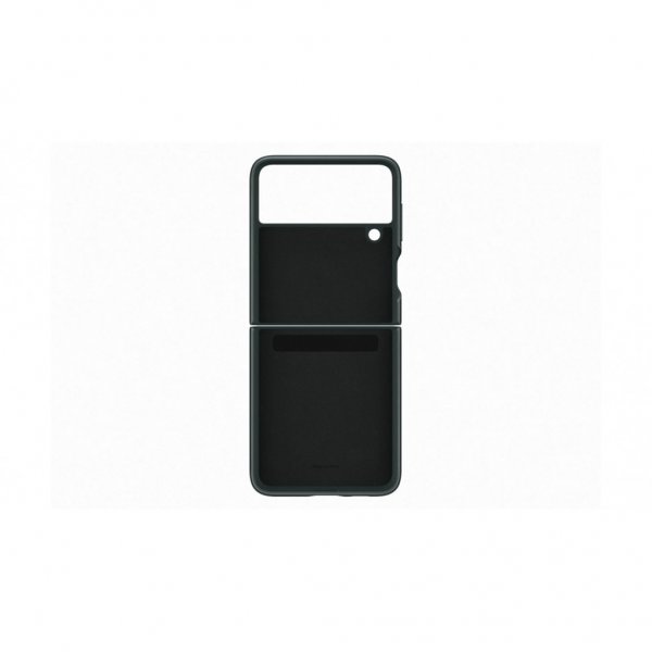 Samsung Original Galaxy Z Flip 3 Skal Leather Cover Grön