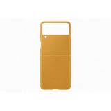 Samsung Original Galaxy Z Flip 3 Skal Leather Cover Mustard