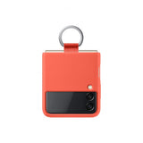 Samsung Original Galaxy Z Flip 3 Skal Silicone Cover with Ring Coral