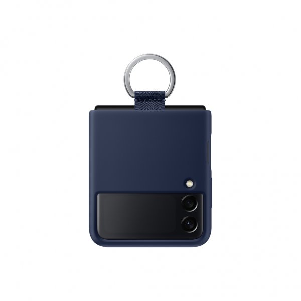 Samsung Original Galaxy Z Flip 3 Skal Silicone Cover with Ring Navy