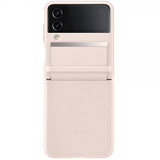 Samsung Original Galaxy Z Flip 4 Skal Flap Leather Cover Peach
