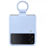 Samsung Original Galaxy Z Flip 4 Skal Silicone Cover with Ring Arctic Blue