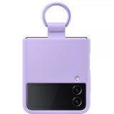 Samsung Original Galaxy Z Flip 4 Skal Silicone Cover with Ring Bora Purple