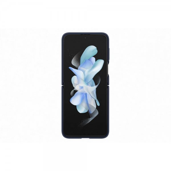 Samsung Original Galaxy Z Flip 4 Skal Silicone Cover with Ring Navy
