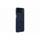 Samsung Original Galaxy Z Flip 4 Skal Silicone Cover with Ring Navy