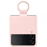 Samsung Original Galaxy Z Flip 4 Skal Silicone Cover with Ring Rosa